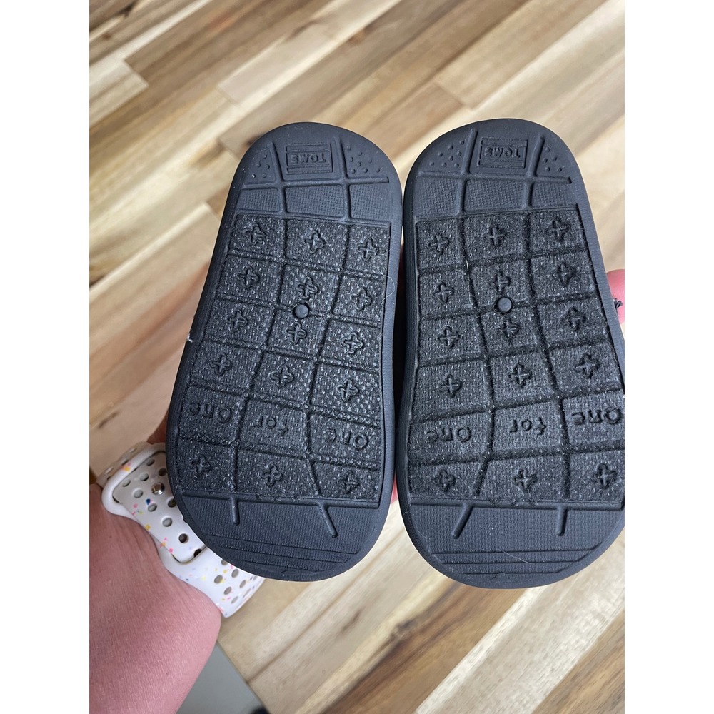 TOMS Toddler Classic Alpargata Black Canvas Slip On Shoes Size T4 - Picture 6 of 8